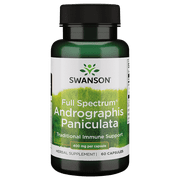 Swanson Full Spectrum Andrographis Paniculata 400 mg 60 Capsules