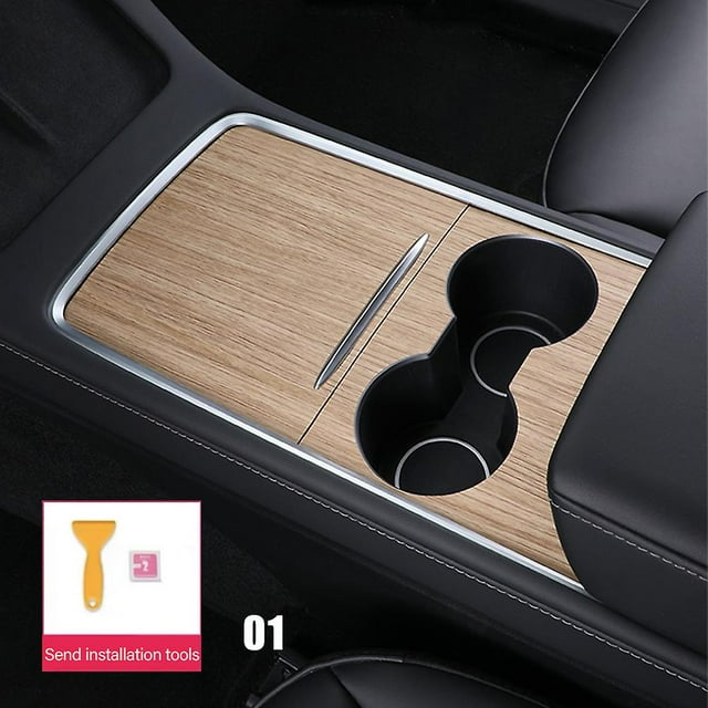 Parche de pegatinas protectoras de Panel de fibra de carbono de Control Central de coche para Tesla modelo 3 modelo Y accesorios de coche película Interior 2022