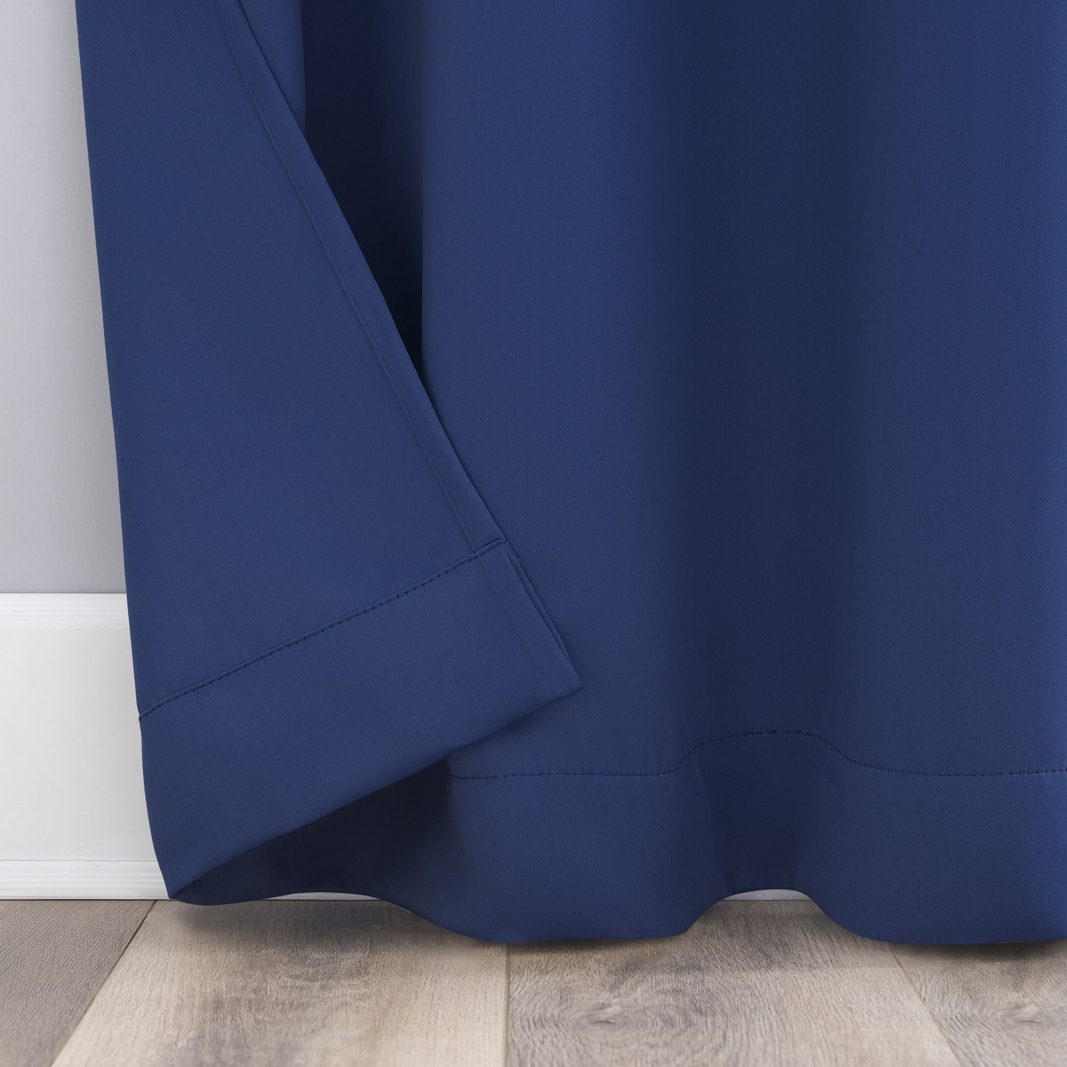 Sun Zero Riley Kids Bedroom Blackout Grommet Curtain Panel, 40" X 95" In Classic Blue