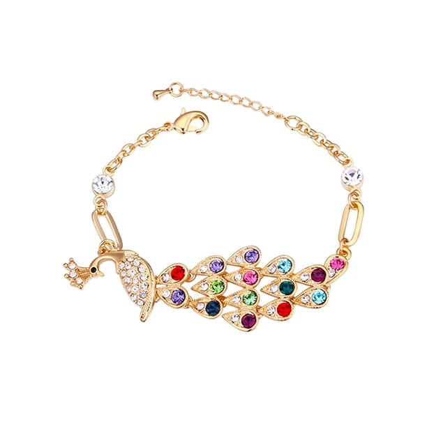 Pulsera de bisutería con pedrería de colores Pulsera brillante de moda Pulseras