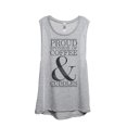 thumbnail image 1 of Thread Tank Proud Sponsor Of Coffee And Cuddles Women's Fashion Sleeveless Muscle Tank Top Sport Grey 2X-Large, 1 of 4