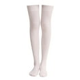 thumbnail image 3 of MEICHEN Stockings for Women, 1 Pair Extra Long Solid Color Thigh High Socks Over The Knee High Boot Stockings Nylon Leg, Fall Winter Fashion Accessories, 3 of 3