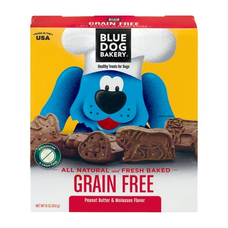 Blue Dog Bakery friandises santé pour chiens grains sans beurre d'arachide et Mélasse, 16,0 OZ