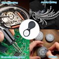 thumbnail image 2 of Pocket Magnifier Loupe 10X Triple Folding Magnifying Glass Jewelry Eye for Gemstone Coin Stamp Reading-black, 2 of 5
