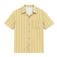 thumbnail image 5 of ZOYOEN Boys Dress Shirts with Pocket- Summer Casual Short Sleeve Striped Kids Button Down Shirts Yellow Size 14, 5 of 8