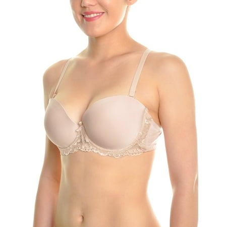 Angelina Wired Convertible Bras with Lace Accent Detail (6-Pack)
