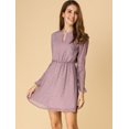 thumbnail image 2 of Dde San Patricio GargantilDe Mujer Con Cuello En V Vintage Acampanado Dorado Metálico Brillante EstrelVestido Acampanado Morado claro M, 2 of 6