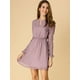 thumbnail image 2 of Dde San Patricio GargantilDe Mujer Con Cuello En V Vintage Acampanado Dorado Metálico Brillante EstrelVestido Acampanado Morado claro M, 2 of 6