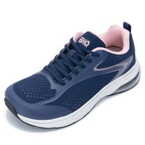 BROYON Womens Air Wide Toe Box Walking Shoes with Arch Support Tennis Running Sneakers Extra Wide Width Woman Shoe for Plantar Fasciitis Flat Foot Heel Pain Relief US Size 6-11