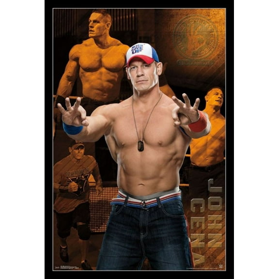 WWE - John Cena 16 Laminated & Framed Poster Print (22 x 34)