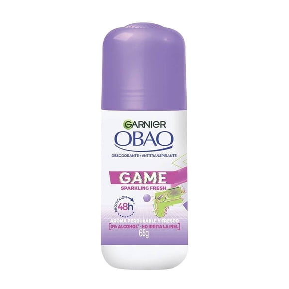 Desodorante Garnier Obao Gamer Sparkling Fresh, Roll On, 65gr
