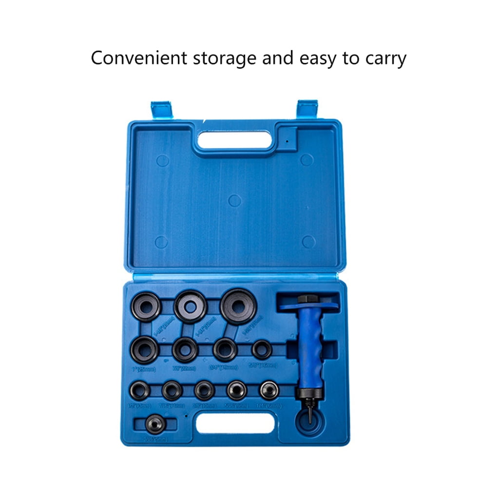 Leather Punch Tool Kit With 13 Size High Carbon Steel Ergonomic Handle Hollow Punch Set For Precise Hole Cutting