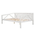 thumbnail image 5 of JINS&VICO Full Daybed Full Size Daybed Frame Solid Wood Daybed Wooden Daybed Frame Wood Slats Support No Box Spring Needed Bedroom Living Room Furniture, White, 5 of 7