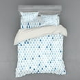 thumbnail image 2 of Ambesonne Blue Bedding Set 3 Pcs, Raindrops White Navy, Twin, Pale Blue, 2 of 3