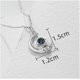 thumbnail image 3 of Astronauta, Luna Creciente, Galaxia Azul, Diminuto, Colgante, Gargantilla, Collar para Mujeres, Adolescentes, Niñas, Plata de Ley 925, Delicado, Bonito, Cadena, Joyería de Moda, Regalos, Dau, 3 of 4