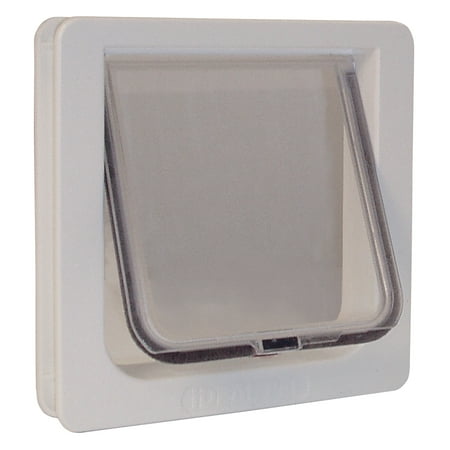 UPC: 0030559560007 | Ideal Pet Products Lockable Cat Flap Door Small White 1.625  x 8.18  x 7.94