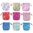 thumbnail image 1 of bolsas portátiles con cordón para guardar dulces de boda, con brocado, 1 of 5