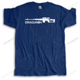 thumbnail image 1 of Camiseta negra de algodón para hombre camisa de marca Dragunov One Shot One Kill Rifle de francotirador ruso Verano, 1 of 8