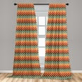 thumbnail image 5 of Ambesonne Trippy Curtains, Zig Zags Boho Striking, Pair of 28"x84", Multicolor, 5 of 5
