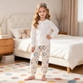 thumbnail image 2 of Karoyedx Joggers for Toddlers Girls Wide Leg Sweatpants Drawstring High Waist Baggy Track Pants Cute Sweatpants with Pockets for Teen Beige Size,18-24 Months, 2 of 5
