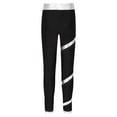 thumbnail image 2 of Hansber Kids Girls Figure Skating Pants Color Block Stretchy Gymnastic Yoga Workout Tights Pant Ice Silver 16, 2 of 5