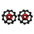 thumbnail image 1 of 2Pcs Aluminum Alloy Bike Wheel Rear Derailleur Pulley 11T for (Black), 1 of 7