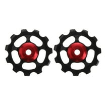 HEMOTON 2 Pcs Idler Pulley Rear Guide Wheel Teeth Rear Derailleur 4.40X4.40X0.50CM Black