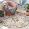thumbnail image 2 of SAFAVIEH Blossom Fechin Floral Area Rug, Green/Pink, 6' x 6' Round, 2 of 10