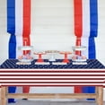 thumbnail image 2 of Yhmxh Independence Day Plastic Tablecloths, Fourth of July Party Plastic Table Covers, American Flag Disposable Table Cloths BBQ Picnic Waterproof Party Supplies, Tabletop Decorations 54x108 In, 2 of 6