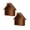 A278 Coffee 9.8x9.4x7.3" 2Pack, variant on 2Pcs Shaped Wooden Display Shelves | Cute Small Nursery Decorative Shelf Farmhouse Home Sign With Unique Design Hangs 9.8x9.4x7.3"