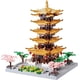 thumbnail image 2 of Juego de bloques de construcción, esgrimos, arquitectura china, torre de grúa amarilla, 2200 piezas, 2 of 8