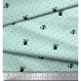 thumbnail image 2 of Soimoi Green Modal Satin Fabric Gift Box & Bell Dots Printed Fabric 1 Yard 42 Inch Wide, 2 of 3