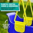 thumbnail image 4 of Premium High Back Full Bucket Toddler Swing Seat with Finger Grip, Plastic Coated Chains and Carabiners, 4 of 7