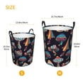 thumbnail image 2 of Lsque Mushroom Doodle pattern Laundry Hamper Basket, Tall Woven Rope Hamper Basket for Clothes, Lightweight Storage Basket, Collapsible Waterproof-Small, 2 of 8
