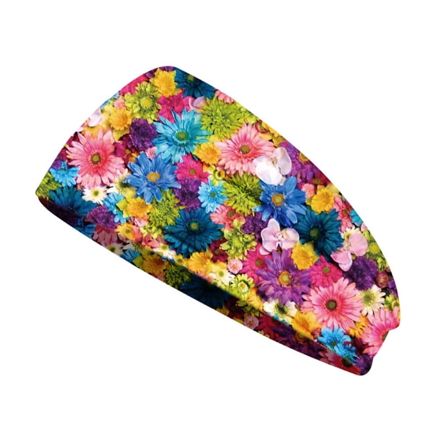 Qarigey Diademas de ganchillo Estiramiento Deportes Banda para la cabeza Tie-dye Banda ancha para el sudor Estampado Accesorios para el cabello Type3 NO3 Qarigey AP010513-04B