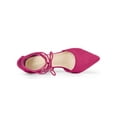 thumbnail image 5 of BLISSFUL STEP Women's Pointy Toe Block Heels Lace Up Pumps, 5 of 8