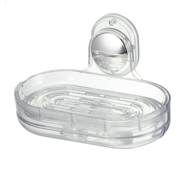 Jabonera, jabonera para pared de ducha, jabonera montada en la pared, jabonera para baño, cocina, transparente