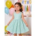 thumbnail image 6 of Lanbubble 2-Pack Toddler Dresses For Girls Sleeveless Green Floral Summer Dress Casual Sundress Size 6T, 6 of 10