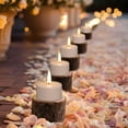 thumbnail image 6 of DRomance Ghost Flickering Flameless Candles Battery Operated with Remote and Timer 6 Pack Spooky White LED Tea Lights Candles Dimmable Light Halloween Indoor Decoration Gifts(2 x 2.4 Inches), 6 of 10