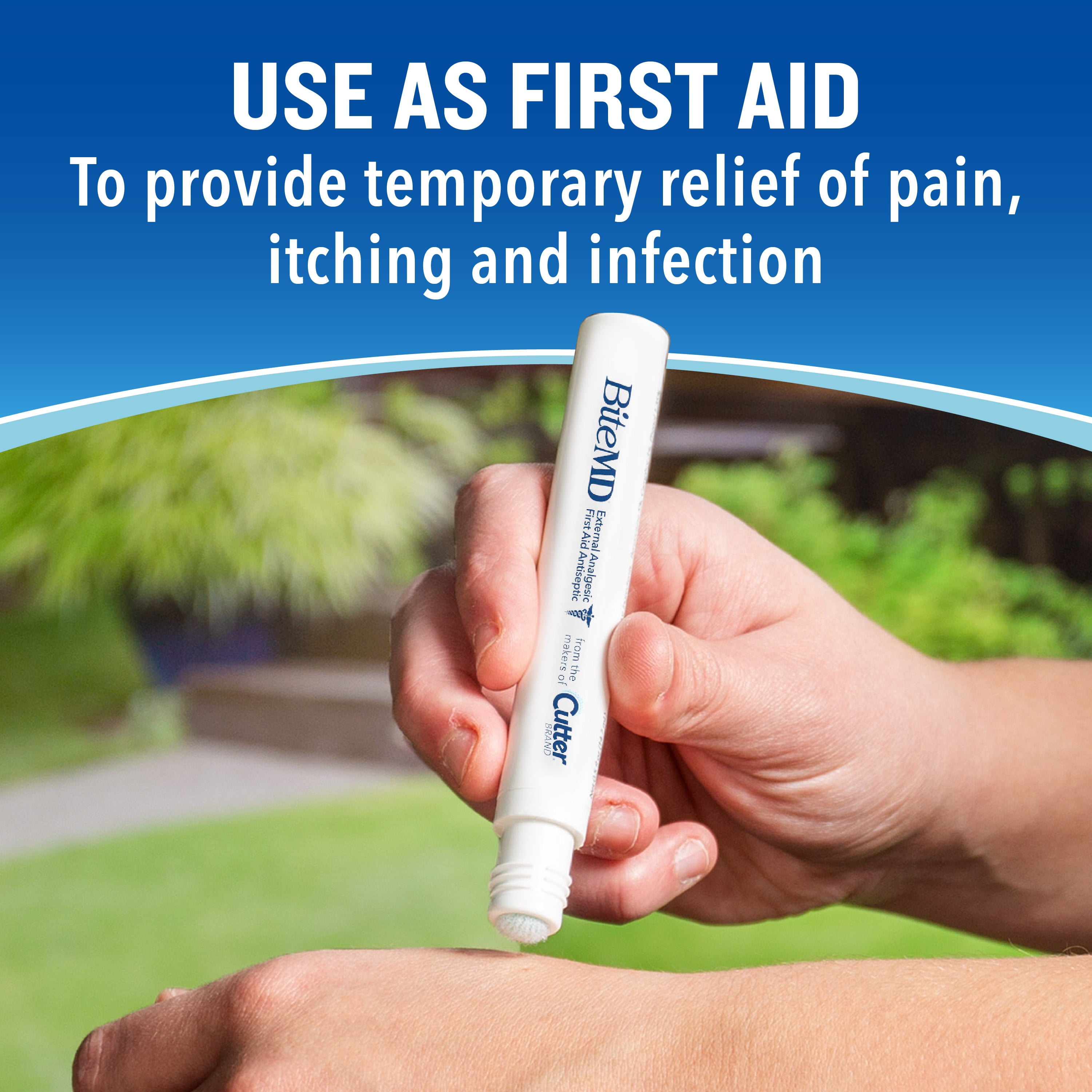 Cutter Bite MD Insect Bite Relief Stick, Analgesic and Antiseptic, 0.5 Ounces