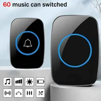 Waterproof Wireless Doorbell Receiver Battery Button Us Plug Home Doorbell 300M