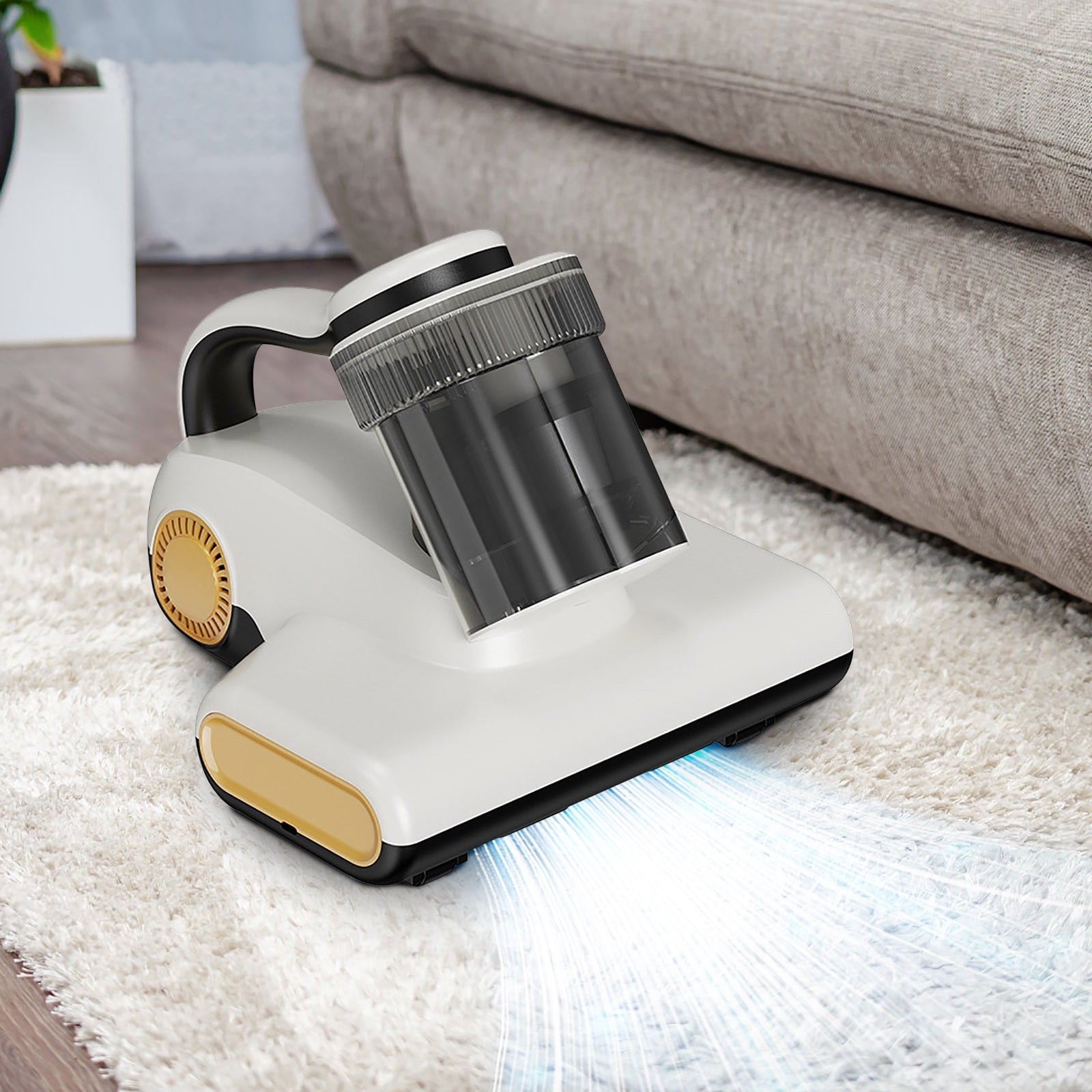 COM1950s Handheld Uv Sanitizer and Vacuum,Wireless Bed Bug Cleaner for Mattress Sofa Carpet,Portable Home Cleaning Tool with Powerful Suction and Stainless Steel Filter