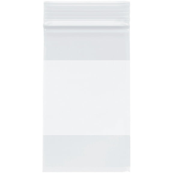 Plymor 3" x 5" (Pack of 200), 4 Mil with White-Block Heavy Duty Zipper Reclosable Plastic Bags