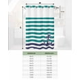 thumbnail image 7 of No Hook Shower Curtains, Anchor Teal Stall Bathroom Curtain with Snap in Liner, Modern Navy Blue White Striped Nautical Waterproof Washable Fabric Bathroom Shower Curtain Sets, 48" x 72", 7 of 7