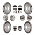thumbnail image 1 of Transit Auto Ensemble de Roulement de Moyeu avant Arrière Rotors de Frein à Disque et Plaquettes en Céramique (10 Pcs) pour Voiture Mercedes-Benz ML350 GLE350 ML250 GLE300d - Côté Gauche Droit (Conducteur Passager) KBB-112943, 1 of 10