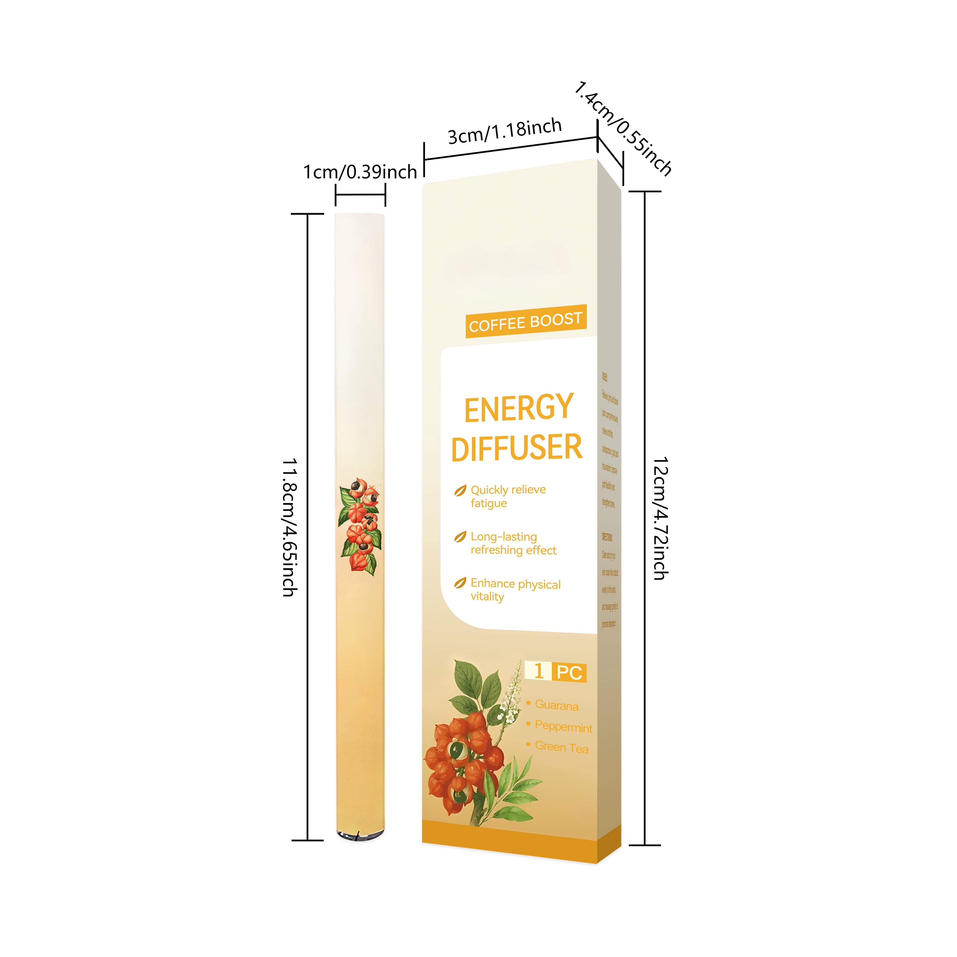 Alvantor Coffee Boost Energy Diffuser Daily Gentle Cool Care Aromatherapy Stick, 1pc