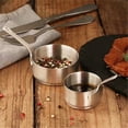 thumbnail image 4 of Naiovety 2 unids/set pequeño juego de sartén y olla fácil de transportar y ligero de acero inoxidable sartén para salsa olla para Fideos Cocina y Comedor 50ml, 4 of 6