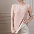 thumbnail image 2 of ZyeKqe Womens Lace Lightfleece Line Tops Casual V Neck Pajamas Vest Soft Comfy Sleepwear Loungewear, 2 of 4