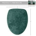 thumbnail image 6 of Home Weavers Waterford Collection 100% Cotton Tufted Bath Rug, Extra Soft and Absorbent Bath Rugs, Non-Slip Plush Bath Carpet, Machine Wash, bath rug for Bathroom, 18"x18" Lid Cover, Bottle Green, 6 of 10