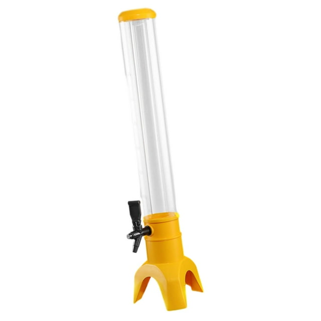 Distributeur de Bière de Table Facile à Nettoyer 3L Grande Capacité Distributeur de Bière Jaune